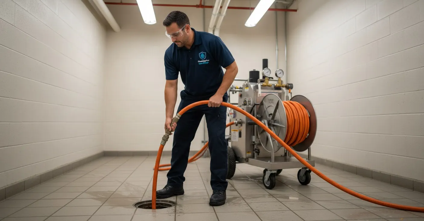 Hydro jetting versus a drain snake in San Diego